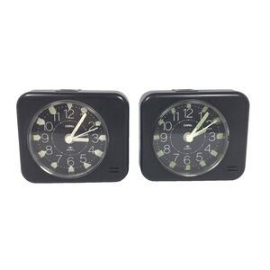 Lot of 2 Vintage Travel Battery Operated Clocks Copal Quartz HQ 255